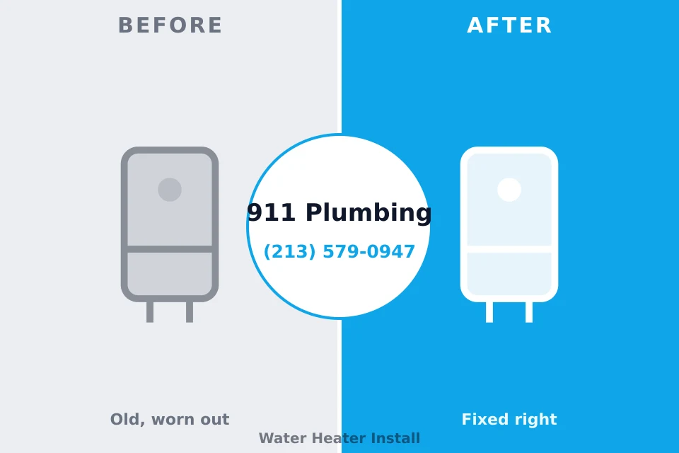 Before and after: plumbing repair Jamestown, IN